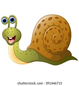 Cute cartoon snail