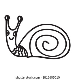 Cute Cartoon Schnecke. Vektorgrafik