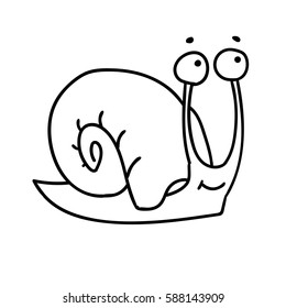 cute cartoon snail. vector illustration