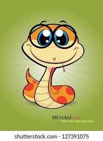 Cute cartoon snake