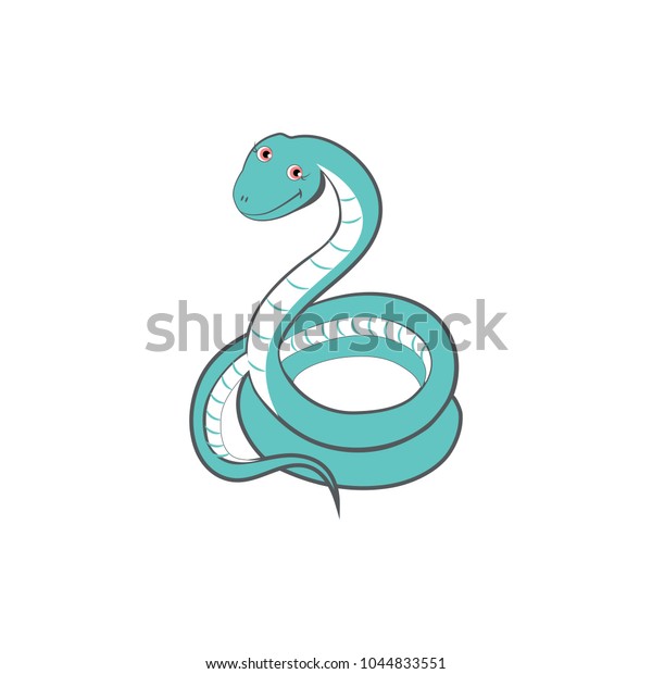 Cute Cartoon Snake Kid Wild Animal Stock Vector (Royalty Free ...