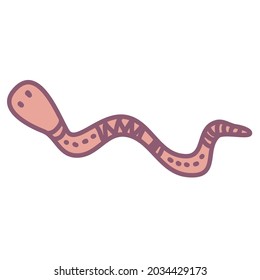 Cute cartoon snake in nursery scandinavian design