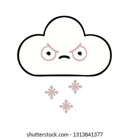 tira cómica de una nube de nieve