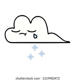 tira cómica de una nube de nieve