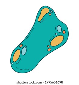 Un asteroide espacial de dibujos animados. Icono con un estilo dibujado a mano. ... Ilustración del vector