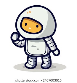 Cute Cartoon space set of astronaut isolated on a  background
