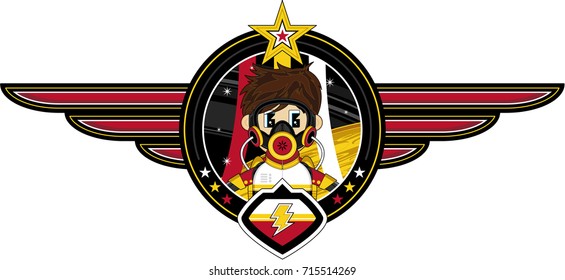 Cute Cartoon Spaceman Astronaut