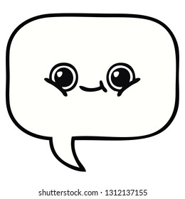 cute cartoon of a speech bubble