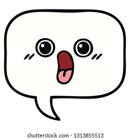 cute cartoon of a speech bubble