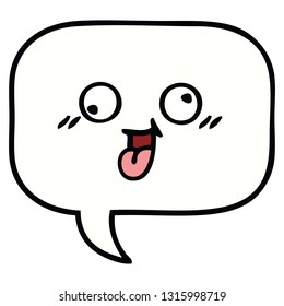 cute cartoon of a speech bubble