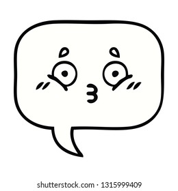 cute cartoon of a speech bubble