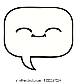 cute cartoon of a speech bubble