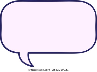Dibujos animados lindos de una burbuja de discurso en color neón brillante