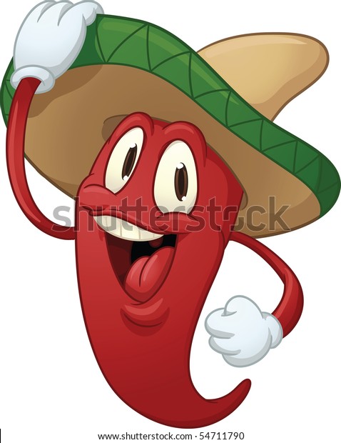 Cute Cartoon Spicy Pepper Vector Illustration Stock Vector (Royalty ...