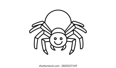 Cute cartoon spider illustration
