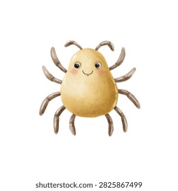 Cute cartoon spider and
