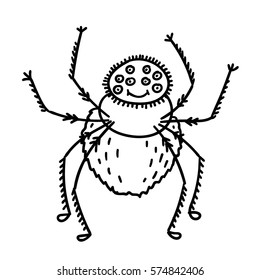cute cartoon spider. vector illustration