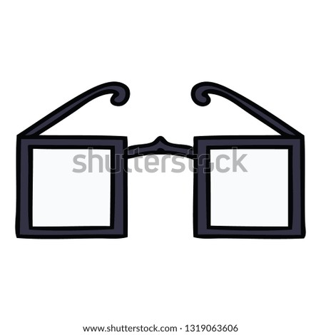 cute cartoon of a square glasses