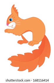 Cute cartoon squirrel