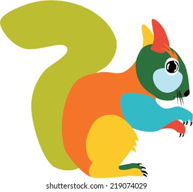 cute cartoon squirrel