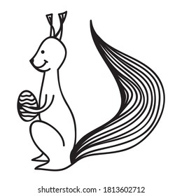 Cute cartoon squirrel. Vector illustration
