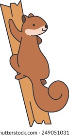 cute cartoon squirrel vector illustration