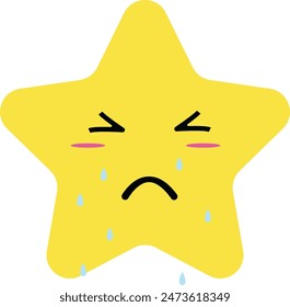 Nette Cartoon Star Ausdruck Emoticon