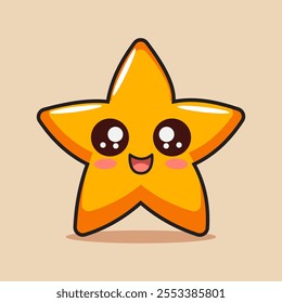 Cute cartoon star vector style illustration