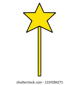cute cartoon of a star wand