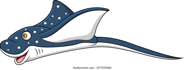 Cute cartoon stingray. Vector illustration. cute animal cartoon