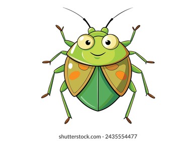 Cute cartoon stink bug Vector art Illustration