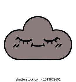 cute cartoon of a storm cloud