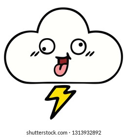 tira cómica de una nube de tormenta