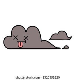 cute cartoon of a storm cloud