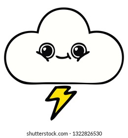 cute cartoon of a storm cloud