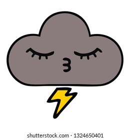cute cartoon of a storm cloud