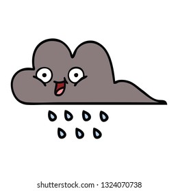 süßer Cartoon einer Regenwolke