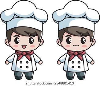 cute cartoon style baker boy