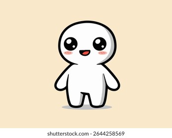 Cute cartoon style character set Mascot bear and cute creatures in white