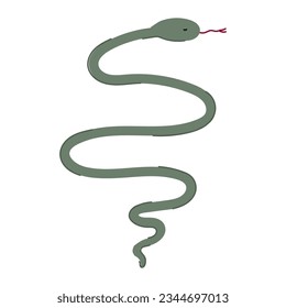 Cute cartoon style doodle snake.