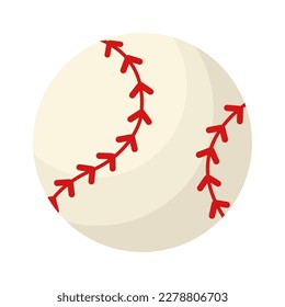 Cute cartoon style illustration of a baseball.