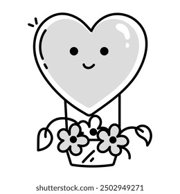 Niedliche Cartoon Stil Frühling Doodle Symbole
