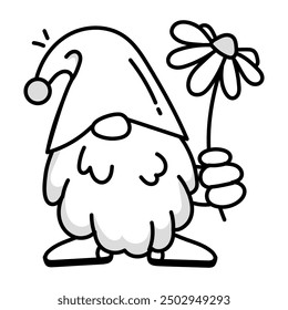 Cute Cartoon Style Spring Doodle Icons
