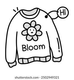 Iconos lindos del Doodle de la primavera del estilo de la historieta