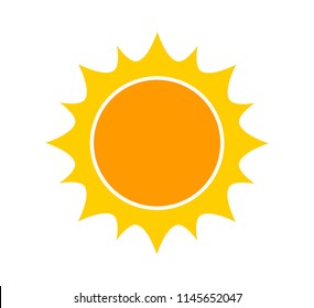 Cute cartoon style sun icon. Vector illustration