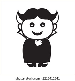 Cute cartoon style vampire illustration