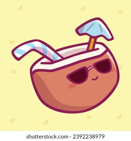 Cute Cartoon Summer Food Theme icon art for kids