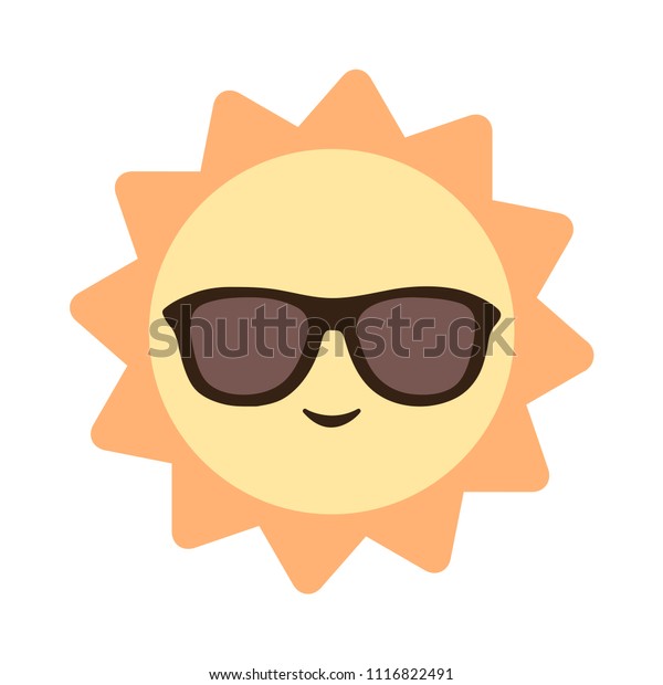 cute sun with sunglasses