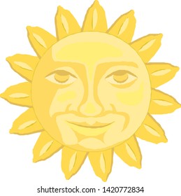 Cute cartoon sun vector illustration eps 10