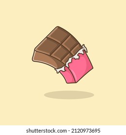 cute cartoon sweet chocolate. vector illustration for mascot logo or sticker